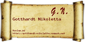 Gotthardt Nikoletta névjegykártya