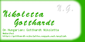 nikoletta gotthardt business card